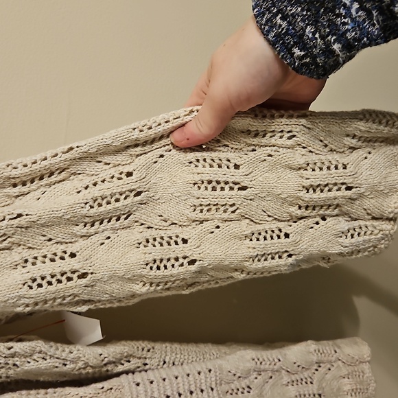 JM Collection Tan Crochet Knit Cardigan. NWT - Picture 3 of 5